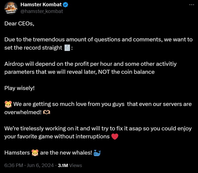 hamster kombat airdrop